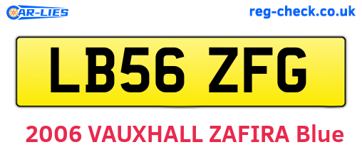 LB56ZFG are the vehicle registration plates.