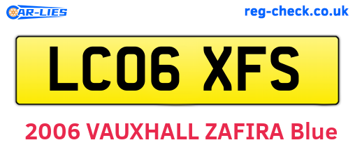 LC06XFS are the vehicle registration plates.