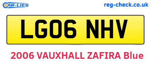 LG06NHV are the vehicle registration plates.