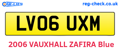 LV06UXM are the vehicle registration plates.