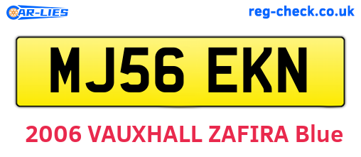 MJ56EKN are the vehicle registration plates.