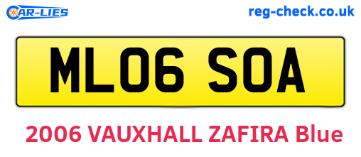 ML06SOA are the vehicle registration plates.