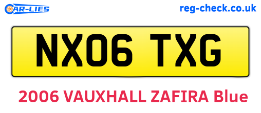 NX06TXG are the vehicle registration plates.