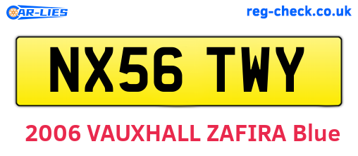 NX56TWY are the vehicle registration plates.