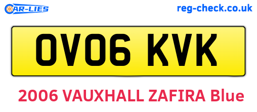 OV06KVK are the vehicle registration plates.