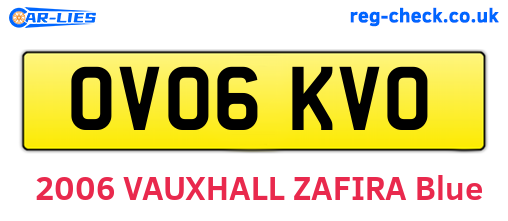 OV06KVO are the vehicle registration plates.
