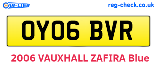 OY06BVR are the vehicle registration plates.