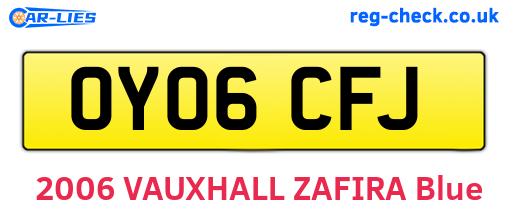 OY06CFJ are the vehicle registration plates.