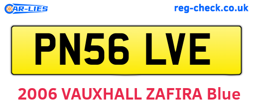 PN56LVE are the vehicle registration plates.