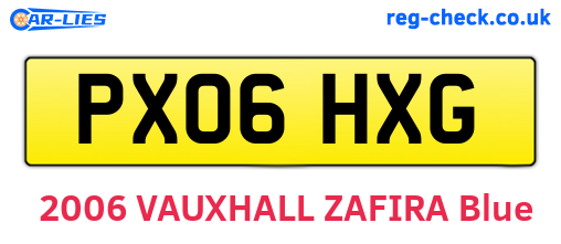 PX06HXG are the vehicle registration plates.