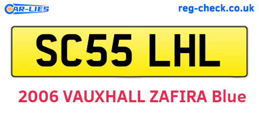 SC55LHL are the vehicle registration plates.