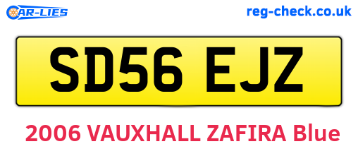 SD56EJZ are the vehicle registration plates.