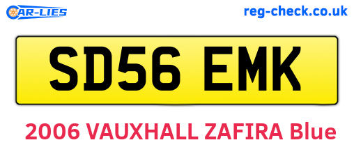 SD56EMK are the vehicle registration plates.