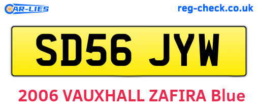 SD56JYW are the vehicle registration plates.
