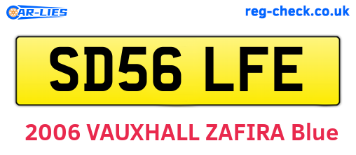 SD56LFE are the vehicle registration plates.