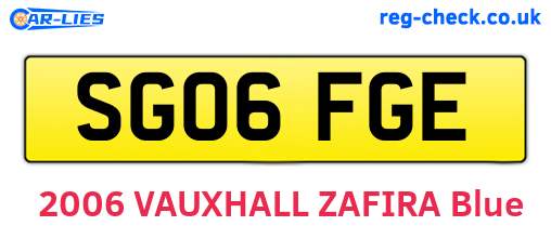 SG06FGE are the vehicle registration plates.
