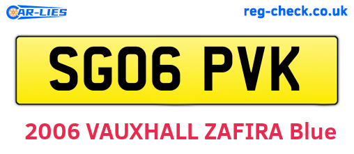 SG06PVK are the vehicle registration plates.