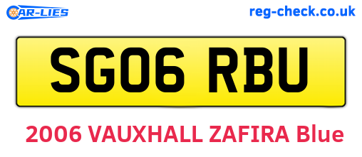 SG06RBU are the vehicle registration plates.