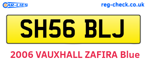 SH56BLJ are the vehicle registration plates.