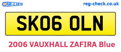 SK06OLN are the vehicle registration plates.