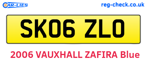 SK06ZLO are the vehicle registration plates.