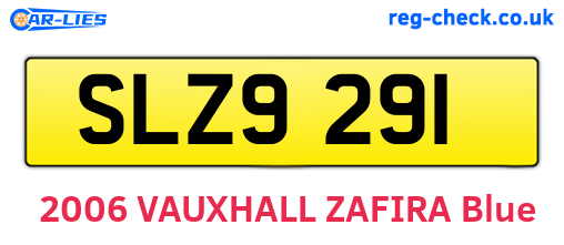 SLZ9291 are the vehicle registration plates.