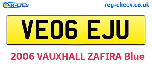 VE06EJU are the vehicle registration plates.