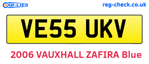 VE55UKV are the vehicle registration plates.