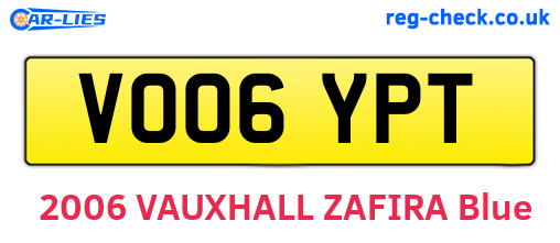 VO06YPT are the vehicle registration plates.