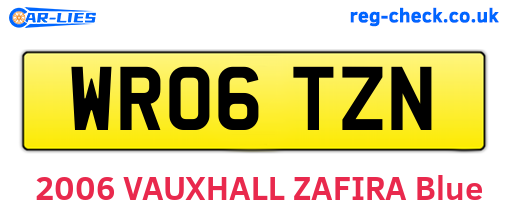 WR06TZN are the vehicle registration plates.