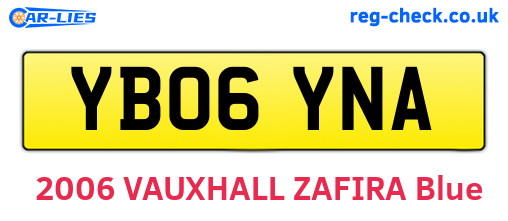 YB06YNA are the vehicle registration plates.