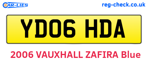 YD06HDA are the vehicle registration plates.