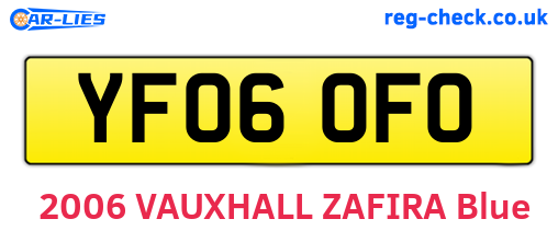 YF06OFO are the vehicle registration plates.