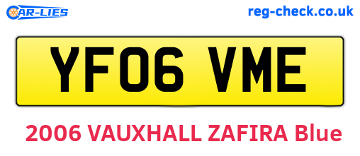 YF06VME are the vehicle registration plates.