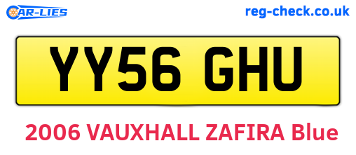YY56GHU are the vehicle registration plates.