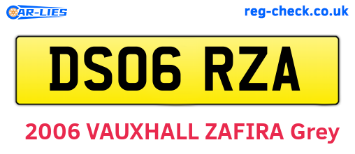 DS06RZA are the vehicle registration plates.