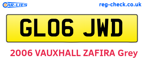 GL06JWD are the vehicle registration plates.