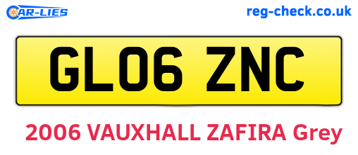 GL06ZNC are the vehicle registration plates.