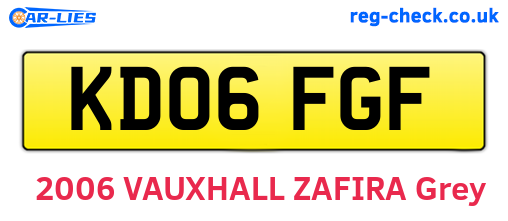 KD06FGF are the vehicle registration plates.