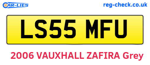 LS55MFU are the vehicle registration plates.