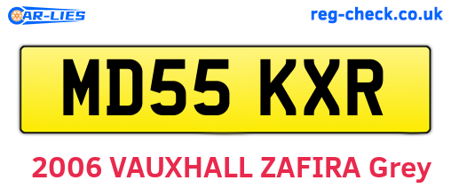 MD55KXR are the vehicle registration plates.