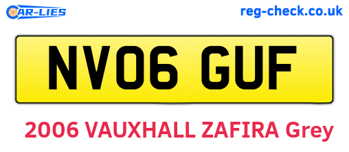 NV06GUF are the vehicle registration plates.