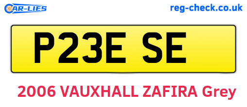 P23ESE are the vehicle registration plates.