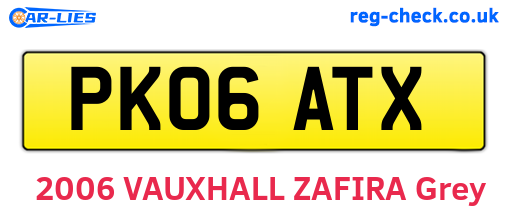 PK06ATX are the vehicle registration plates.
