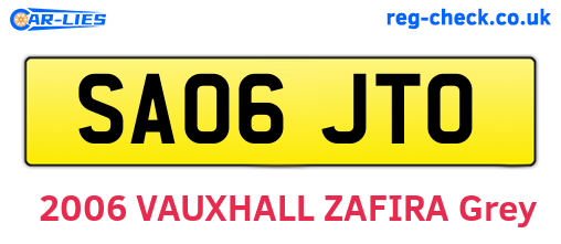 SA06JTO are the vehicle registration plates.
