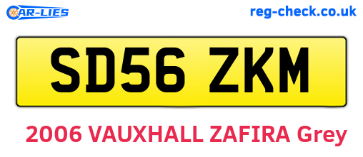 SD56ZKM are the vehicle registration plates.
