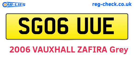 SG06UUE are the vehicle registration plates.