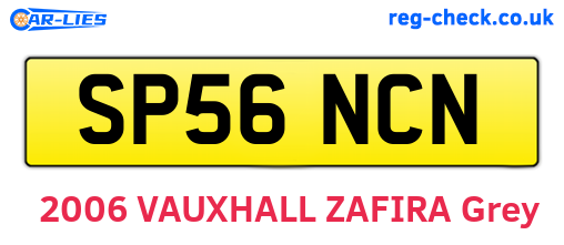 SP56NCN are the vehicle registration plates.