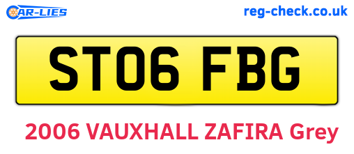 ST06FBG are the vehicle registration plates.