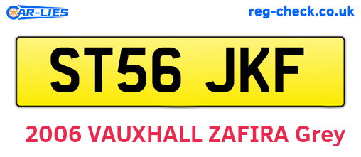ST56JKF are the vehicle registration plates.